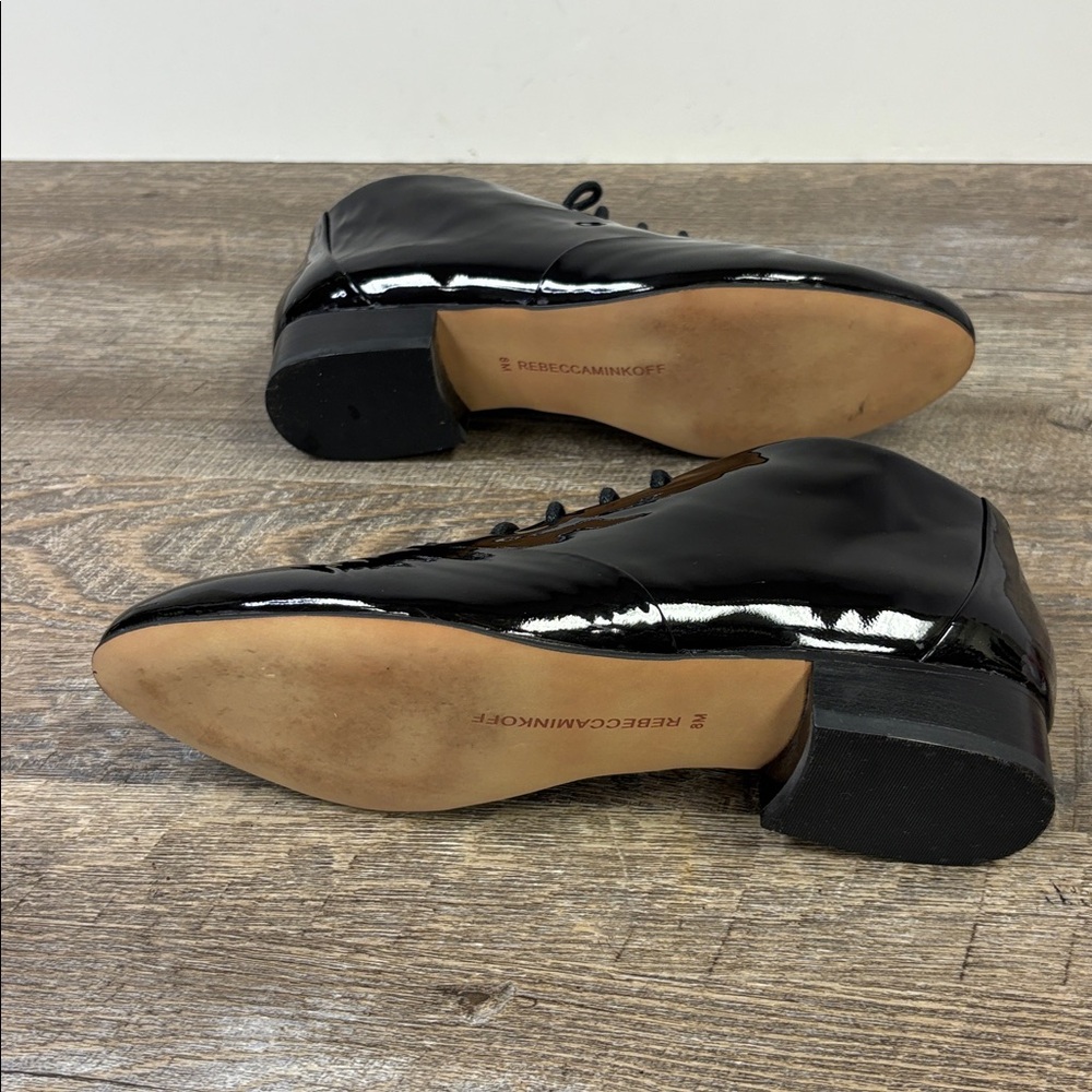Rebecca Minkoff Black Patent Leather Oxford Shoes (Size 8M) - Picture 6 of 9